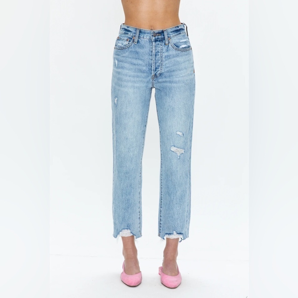 PAIGE CHARLIE HIGH RISE CLASSIC STRAIGHT ANKLE JEAN - DOLORES PARK